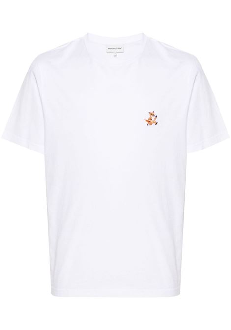 T-shirt Speedy Fox in bianco - MAISON KITSUNE uomo MAISON KITSUNÉ | T-shirt | MM00125KJ0008P100